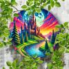 Magical Castle Metal Wall Art Waterproof Sculpture Collectible Home Decor