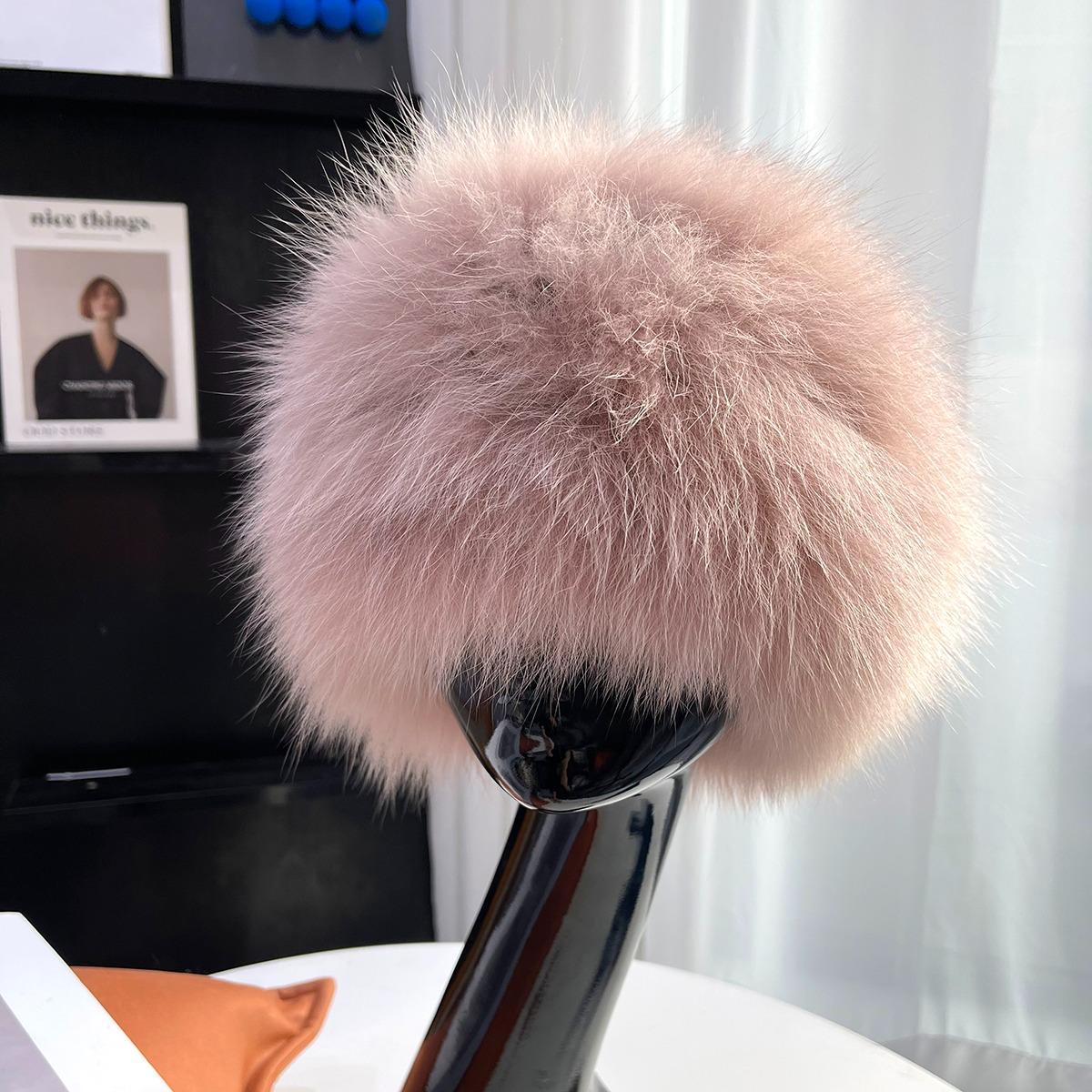 

Модный женский шарф из натурального лисьего меха, теплый мягкий вязаный, с хорошей эластичностью, повязка на голову из натурального лисьего меха, брендовые настоящие шарфы-кольца из лисьего меха One Size розовый