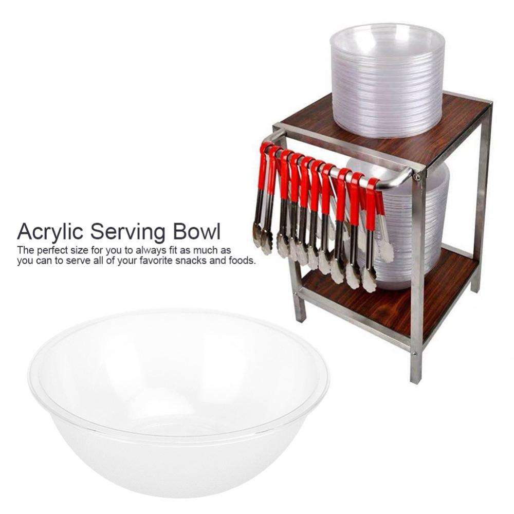 3PCS Clear Large Salad Bowls 4500ml Buffet Serving Containers Clear Serving Bowls  Home Use