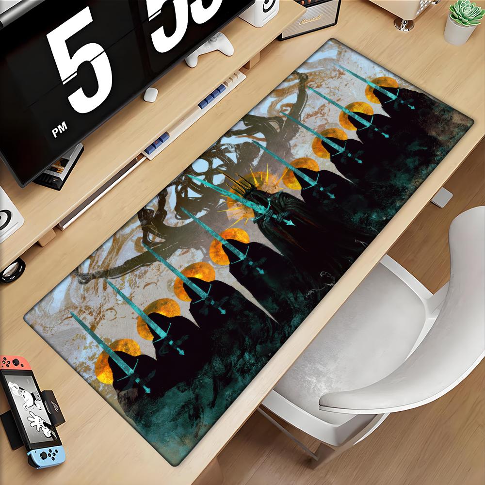 Middle Earth Mouse Pad LLords Of Rings Computer Desk Mat Gamer Keyboard Mat Stitched Edge Mousepad Cabinet Pc Table Mouse Mats