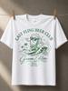 Last Fling Beer Club Groom Edition Surfing Beer Mascot Palm Trees Ocean Wave And Green Bachelor Unisex All Tshirt