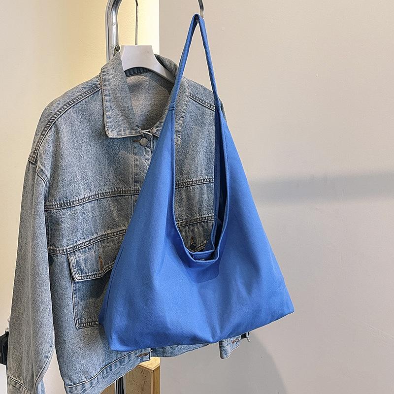 Slack big bag women's new fashion canvas bag class commuter bag simple shoulder bag