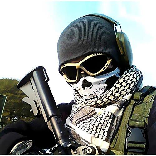 MIFO Skull Face Mask and Skeleton Glove Set, Face Cover, Neck Warmer, Outdoor Bone Gloves (Gloves Medium)