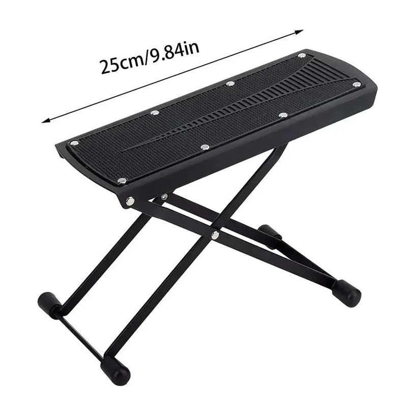 Pedicure Stool For Nail Technology Foldable Adjustable Pedicure Foot Stand Non-Slip Foot Stool W/ 6 Heights Black Pedicure Tool