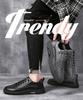 New Men's Autumn Breathable Waterproof Non-slip Black Leather Casual Sneakers