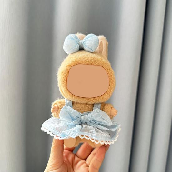 17cm Doll Clothes Set 2-Piece Set Skirt Outfit with Headwear Playtime Doll Attire Doll Fashion Accessories