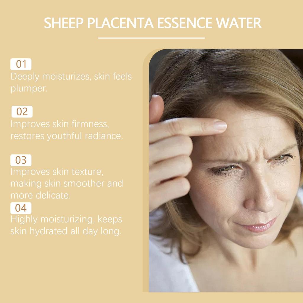 Sheep Placenta SERUM Water, Moisturizing, Firming And Moisturizing Water, Smooths The Skin And Smooths Fine Lines,120ML