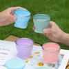 1pc Portable Foldable Water Bridge Outdoor Camping Travel Mug, 200ml Compression Cup for Tea and Coffee