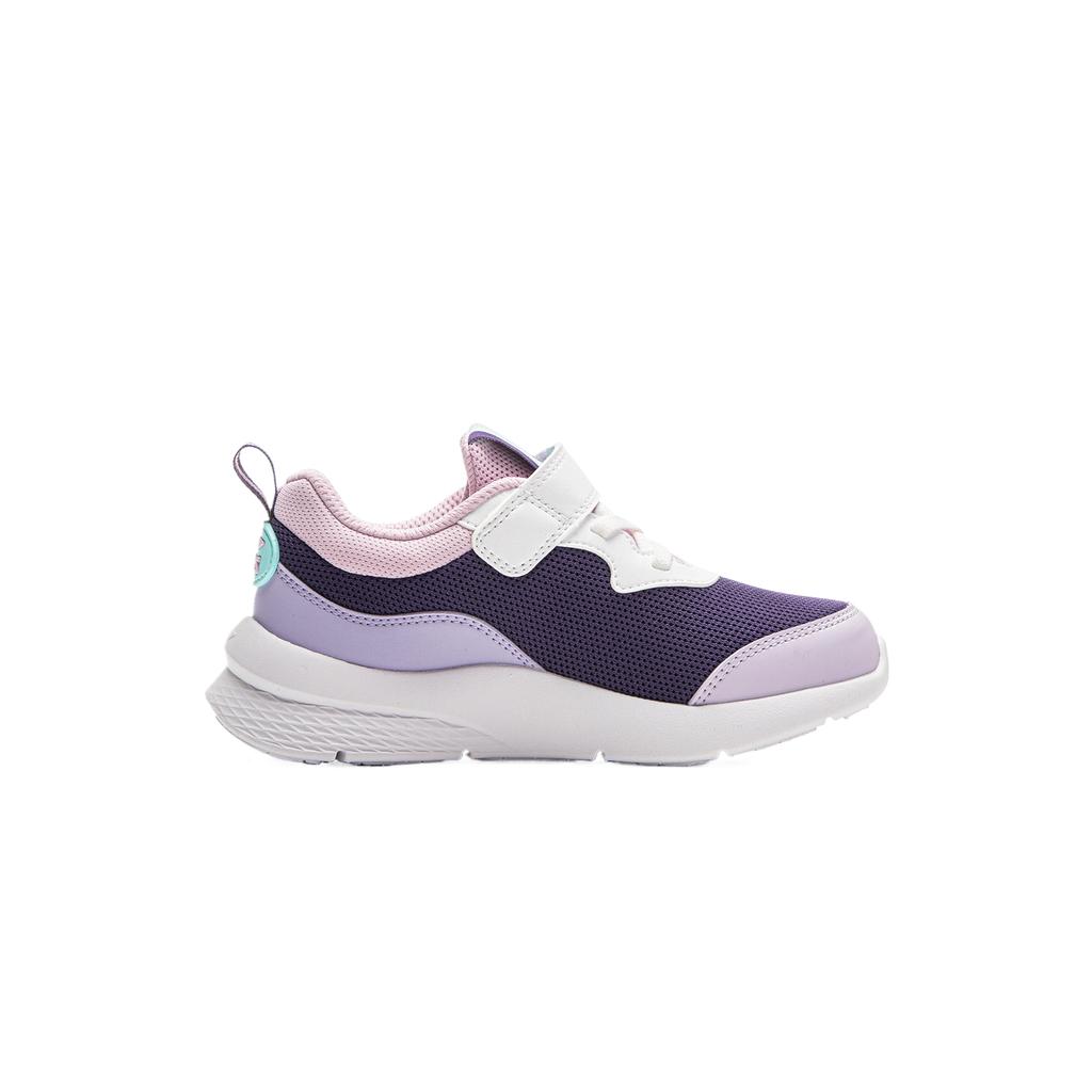 Li Ning Kinder Bequeme Weiche Vielseitige Einfache Low-Top Freizeitschuhe Kinder Sneaker Aubergine-Lila Brise-Lila YKNT148-6