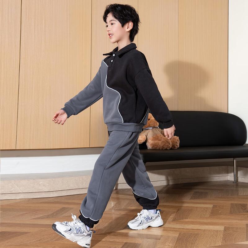 Tangshi Boys' Color-Block Sweatshirt & Pants Set