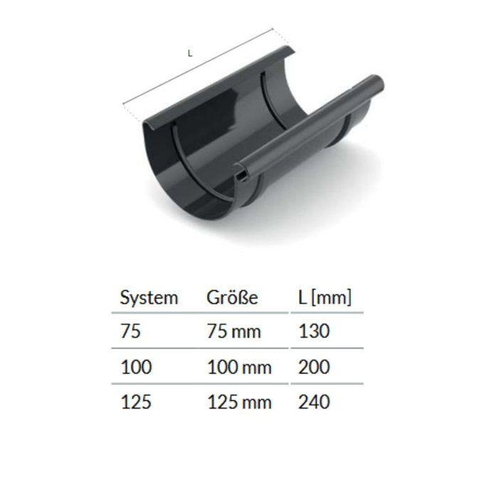 Raccord Gouttière Marron, Connecteur Système 75