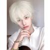 Sofeiyan Short Black Perfect for Full Small Everyday Includes Wig Net Men's Wig, Hair, Crossdressing, Harajuku, Handsome, Wig, Natural-Looking, Face,