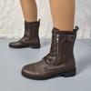 2026 Hot Sale Ladies Shoes Mid-Calf Women's Boots Fashion Side Zipper Modern Boots Women New Lace-up Plus Size Shoes for Women