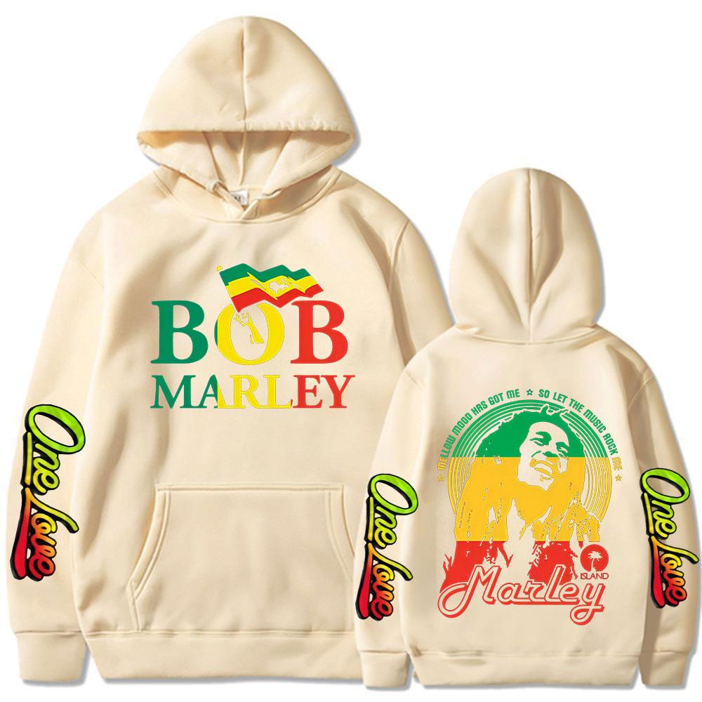Reggae Musik Urheber Bob Marley Grafik Hoodie Herren Damen Kleidung Klassische Vintage Kapuzenpullover Männlich Übergroßer Pullover