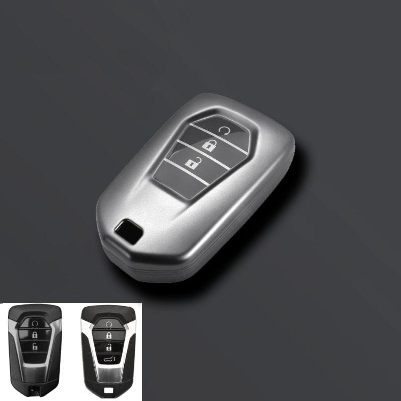 

Grey Tpu Car Key Case Remote Control Fobs Cover For Isuzu New Mu-X X Series Dmax D-Max X-Terrain Pickup Truck