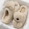 Cotton slippers new winter students warm thick bottom home wear bear couple cotton slippers