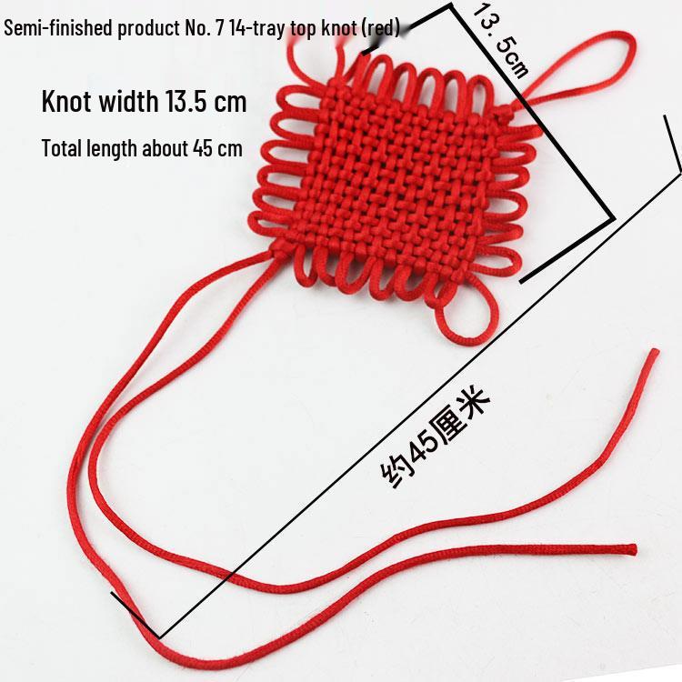 Small Unfinished Chinese Knot with Tassel and Butterfly Pendant – Handcrafted Decorative Knot