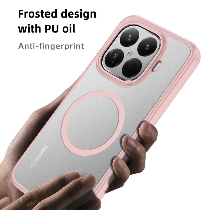 For Xiaomi 15T Pro 17T Pro Magsafe Magnetic Matte PC Case For Xiaomi MI 17 Max Magsafe Wireless Charging Shockproof Back Cover