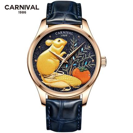 Reloj CARNIVAL Men Fashion Mechanical Watch Mens Brand Luxury NH36 Automatic Movement Wristwatch for Man Waterproof Montre Homme