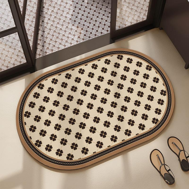 Bathroom Cabinet, Diatomaceous Earth Door Mat, Quick Drying and Anti Slip Floor Mat, Toilet and Bathroom Entrance Mat