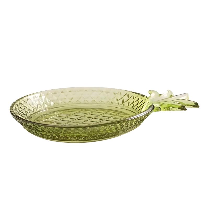 Glass Crystal Candy Dish Decorative Candy Bowl Creative Fruit Bowl for Home Table Decors Pineapple Centerpieces Bowl