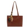 Retro Pu Tote Bag With Zipper Closure For Daily Commuting And Office Use