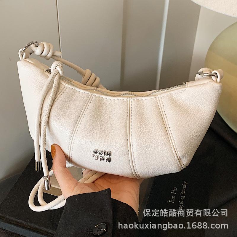 Niche design bag women's 2025 new summer leisure Korean version single shoulder crossbody croissant popular dumpling bag