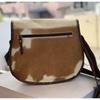 Hair-on Leather Sling Bag for Women Cow Hide Crossbody Bag Women Totes Real Hair