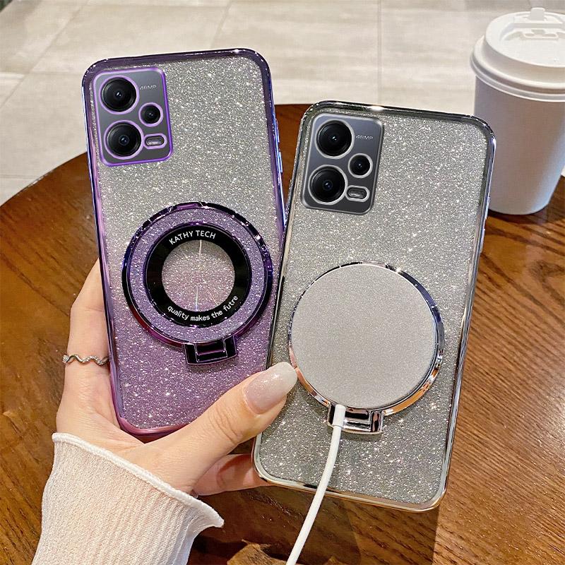 Brokatowe Etui na Telefon z Uchwytem Pierścieniowym Dla Oppo A3 A5 A5X Reno 14 13 FS 12 11 10 Pro 9 8 7 6 5 Lite 4Z 5Z 6Z 7Z 8Z 14F 13F 12F 11F Cover