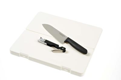 Captain Stag BBQ Antibacterial PC Cutting Board 3-Piece Set M-5561