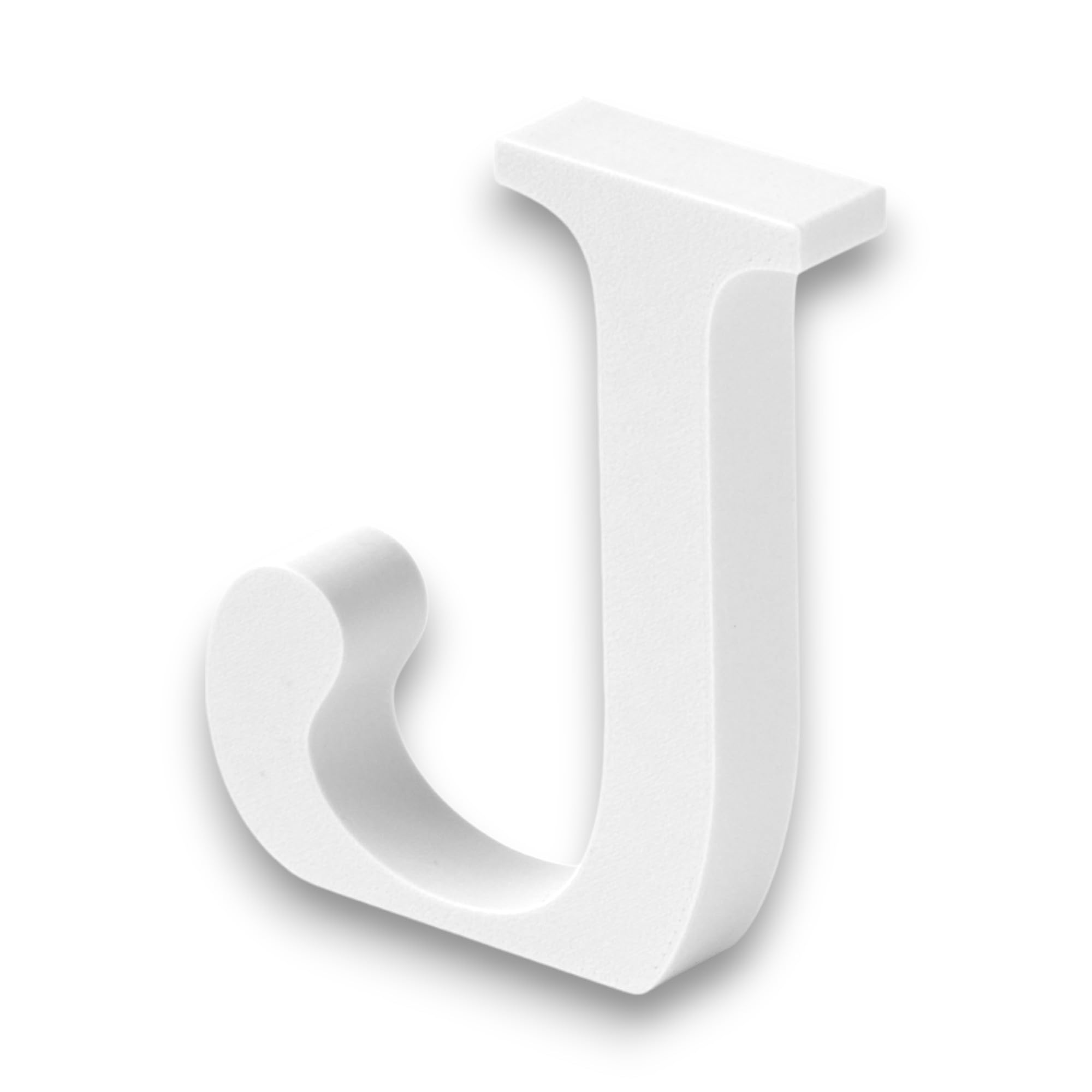 

10cm Alphabet Letter White (J)