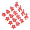 16Pcs Decorative Wood Chips Elk Star Angel Christmas Tree Wooden Hanging Ornaments with Twine