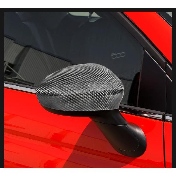 For Fiat 500 2008-2024 Abarth 595 695 2012-2024 Carbon Fiber Car Side Rearview Mirror Decorate Cover Trim Sticker Accessories