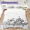 Simon‘s Cat Pattern Bedding Uilt Set Uilt Cover Pillowcase Home Decoration Birthday Gift (1 * Duvet Cover + 2 * Pillowcase Without Core)