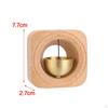 Shopkeepers Bell Small Square Vintage Wood Doorbell for Cafe Garden Business
