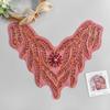 Red Heavy Industry Beaded Mesh Yarn Diamond Cloth Sticker Clothing Dress Performance Clothes Front Collar Cloth Sticker Decorative Accessories