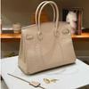 26 New Genuine Leather Women's Bag With Ostrich Patterned Cowhide, Light Luxury Fashion, Gold Buckle, Platinum Bag, Handbag, Cross-border