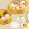 400pcs Air Fryer Liners, 4 inches Bamboo Steamer Liners, Premium Perforated Parchment Steaming Papers, Non-stick Steamer Mat Liner for Air Fryers