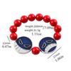 Bracciale Collana Viso con Perline Rosse Anime, Portgas D Ace, Accessori Gioielli alla Moda, Regali per Feste Cosplay