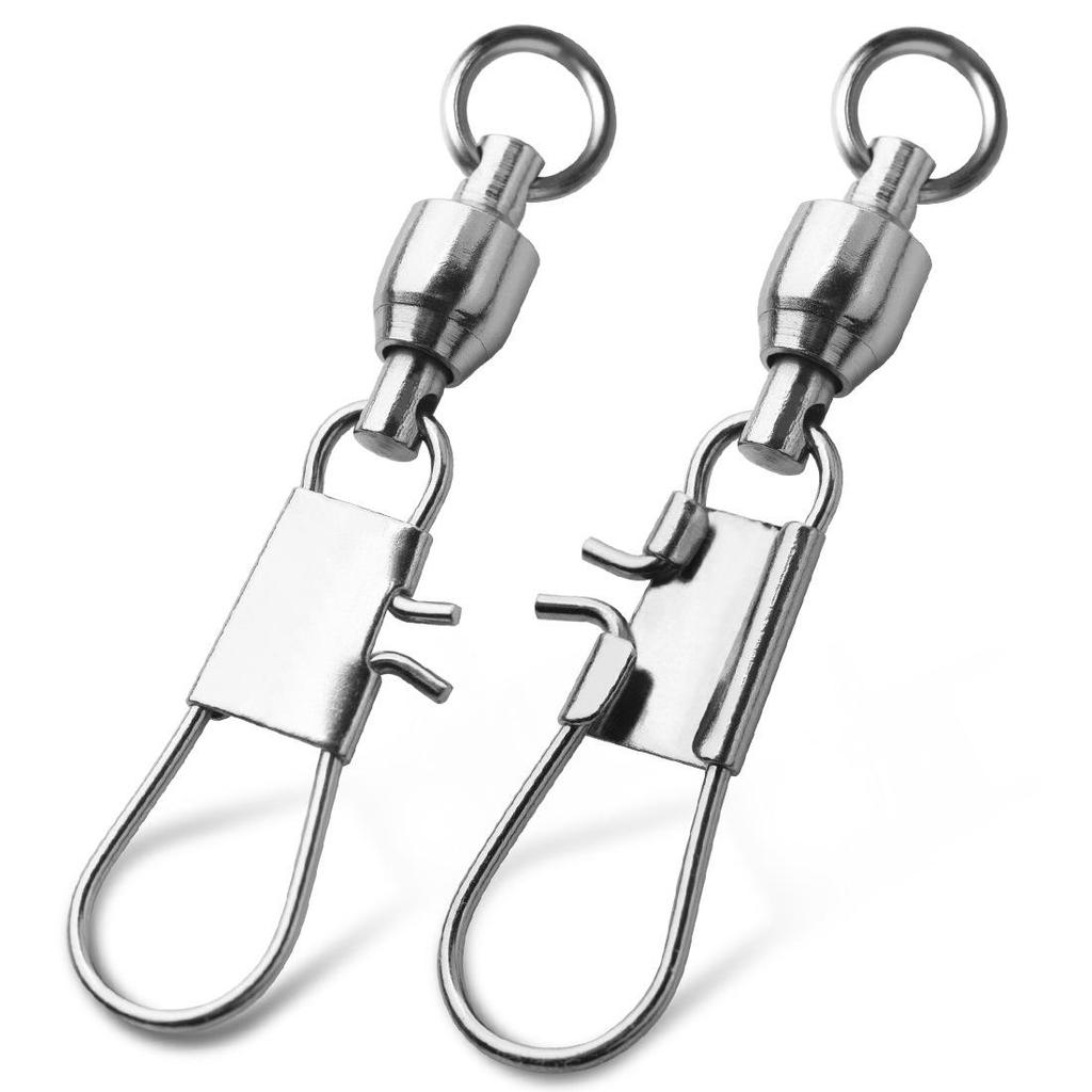 20-Pack High Strength Safety Swivel Bearing with Figure Eight Ring Connector for Fishing Tackle