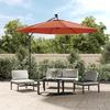 VidaXL Garden Parasol Cantilever with LED Lights and Steel Pole, Patio Sunshade, Sun Shelter, 313781