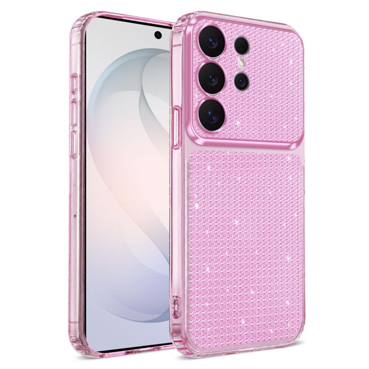 Sparkling Diamond Glitter Airbag Phone Case For Galaxy S23 FE 5G, Rhinestone Shockproof Protective Cover
