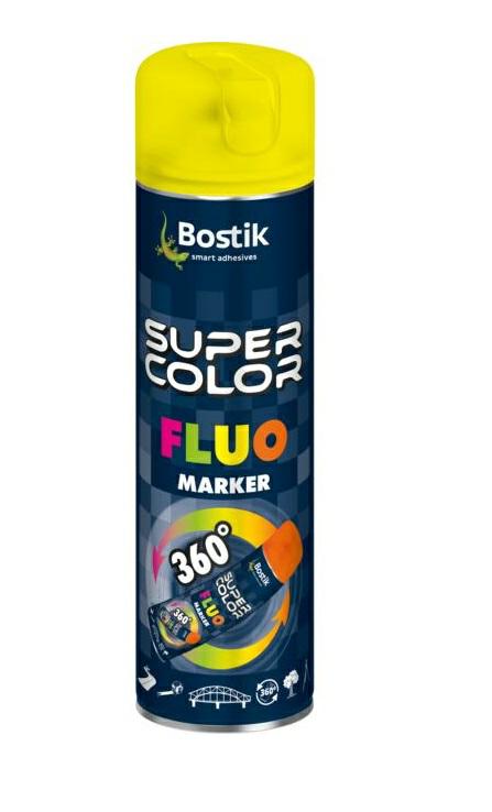Bostik Spray Super Color 500Ml Fluo Marker 360 Żółty