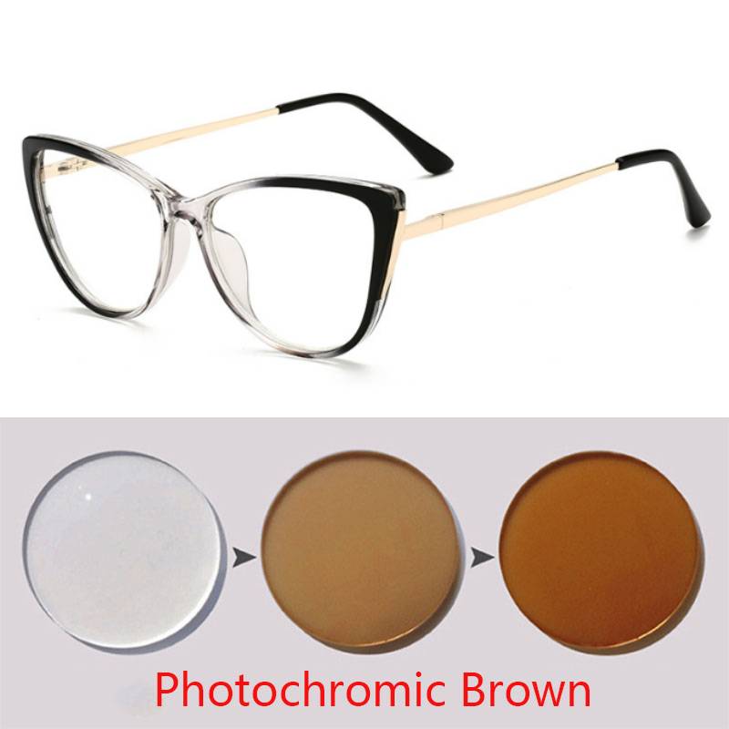 Cat Eyes Finished Myopia Eyeglasses Women Men Cat Eye Nearsighted Eyewear Student Glasses with Diopters Minus -1.0 -1.5 -2.5