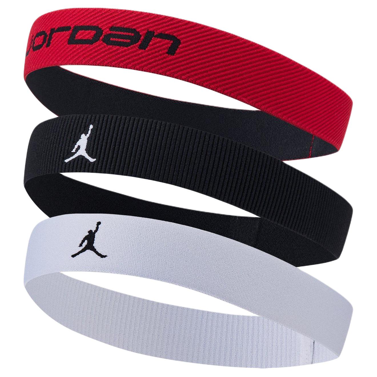 

Jordan Three-Piece Set Polyester Spandex Headband Unisex accessories Multicolor IF1688 Black/White/Black