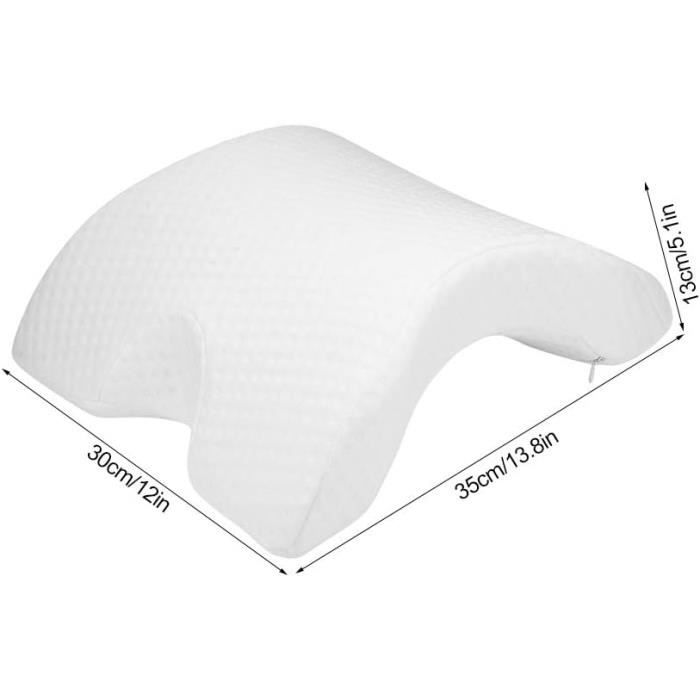 Oreiller cervical - t2669 - Coton à mémoire de forme - Confort médium - Réduit les maux de dos