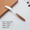 Beech Wood Handle Stainless Steel Western Tableware Steak Dessert Coffee Cooking Knife Fork Spoon Dinning Room Creative