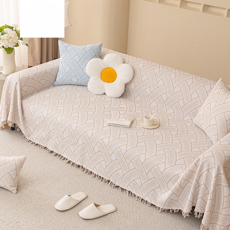 

Чехол для дивана в скандинавском стиле, полный чехол для дивана, ткань для четырех сезонов, универсальный полный комплект, хлопок, лен, латекс, чехол для дивана, ткань, полотенце для дивана 180*130cm