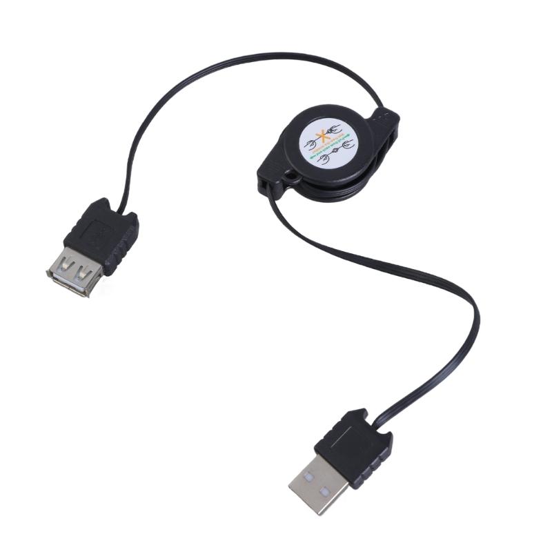 USB 2.0 Male To Female Extension Retractables Cable Data Sync Charger Cord 73cm USB Male To Female Cable