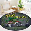 Rat Fink Round Area Rug,Carpet Rug for Living Room Bedroom Sofa Playroom Decor,Non-slip Floor Mat